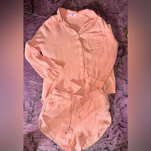 🍑 Buddy Love Peach Gauze Short Set 🍑